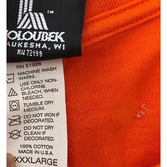 Harley-Davidson Brighton MI Spark Plugs Orange T-Shirt 3X - Picture 6 of 10